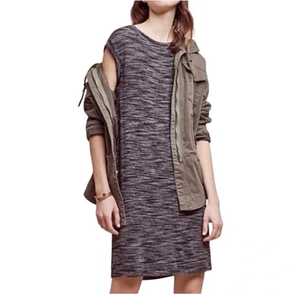 Anthropologie Cloth & Stone Casual Gray Knit Dress